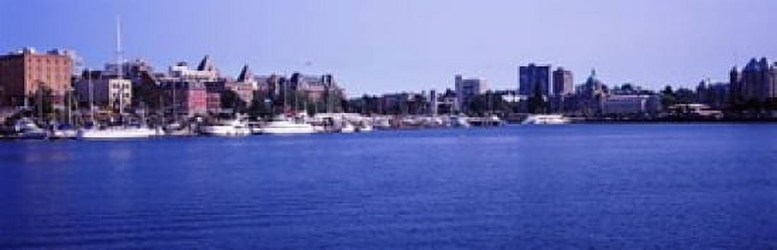 Buildings at the waterfront Inner Harbor Victoria Vancouver Island British Columbia Canada Canvas Art - Panoramic Images (36 x 12)