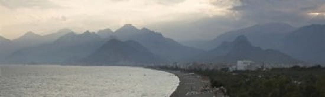 Buildings at the waterfront Konyaalti Beach Antalya Turkey Canvas Art - Panoramic Images (15 x 5)