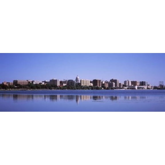 Buildings at the waterfront Lake Monona Madison Dane County Wisconsin USA Canvas Art - Panoramic Images (18 x 7)