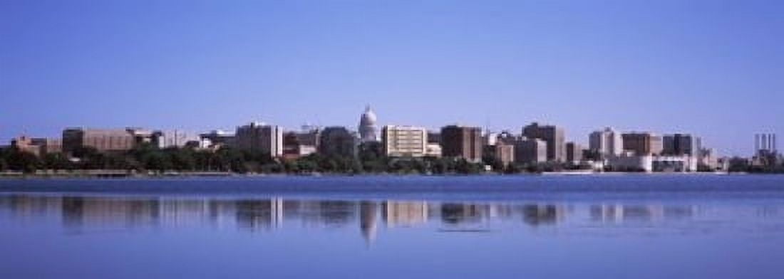 Buildings at the waterfront Lake Monona Madison Dane County Wisconsin USA Canvas Art - Panoramic Images (36 x 13)