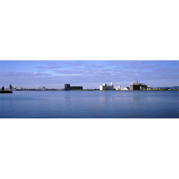 Buildings at the waterfront Lake Superior Duluth Minnesota USA Canvas Art - Panoramic Images (12 x 36)