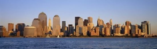 Buildings at the waterfront Manhattan New York City New York State USA Canvas Art - Panoramic Images (36 x 12)