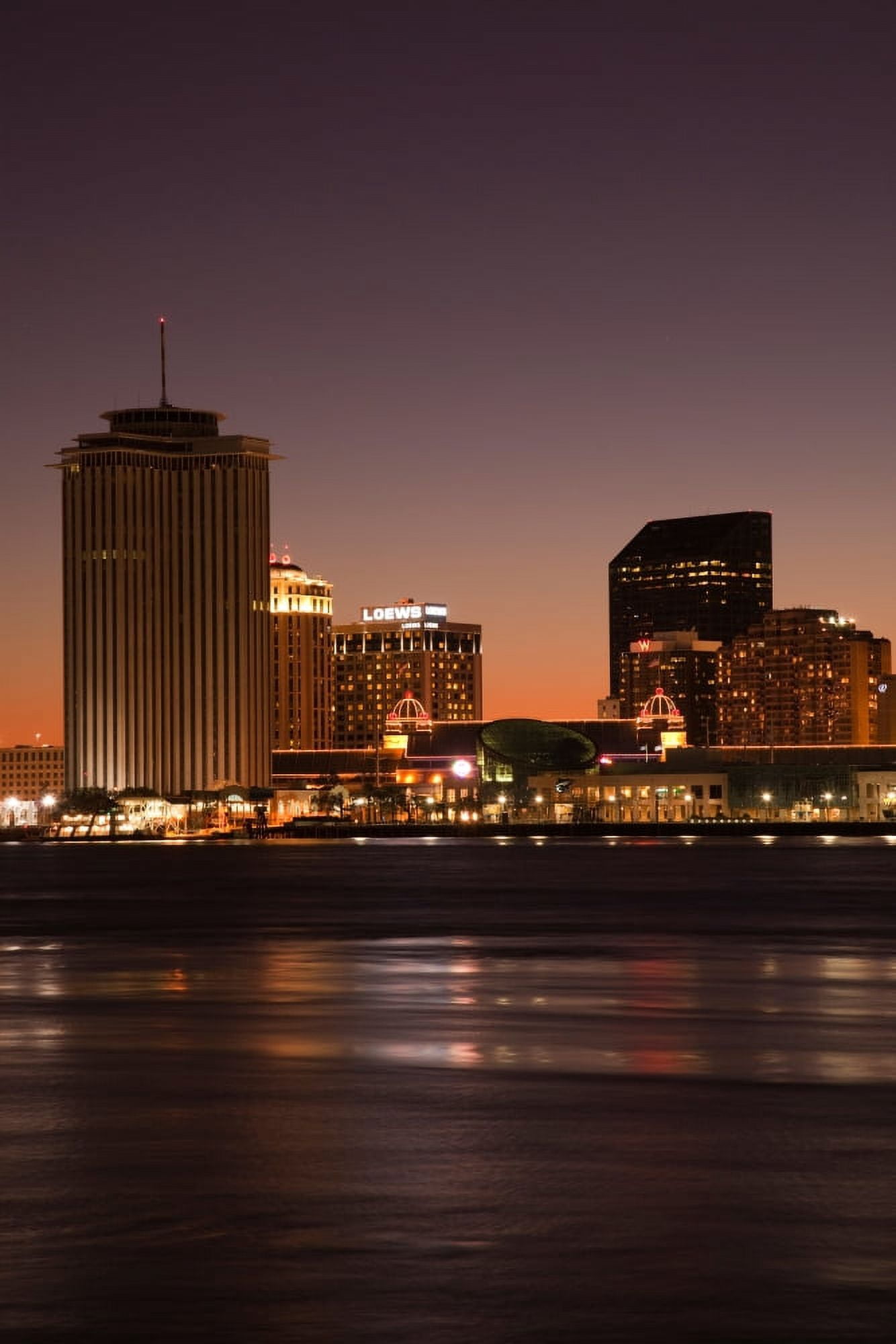 Buildings at the waterfront Mississippi River New Orleans Louisiana USA Canvas Art - Panoramic Images (27 x 9)