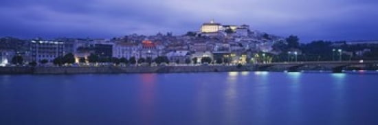 Buildings at the waterfront Mondego River Coimbra Beira Litoral Beira Portugal Canvas Art - Panoramic Images (36 x 12)