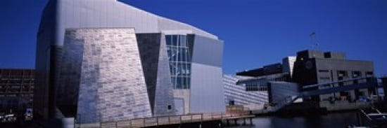 Buildings at the waterfront New England Aquarium Boston Harbor Boston Suffolk County Massachusetts USA Canvas Art - Panoramic Images (36 x 13)