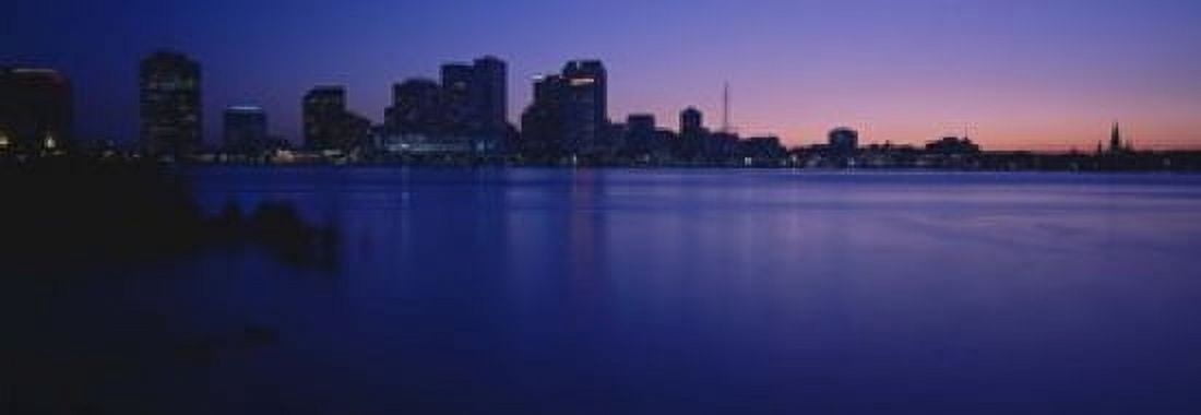 Buildings at the waterfront New Orleans Louisiana USA Canvas Art - Panoramic Images (18 x 7)