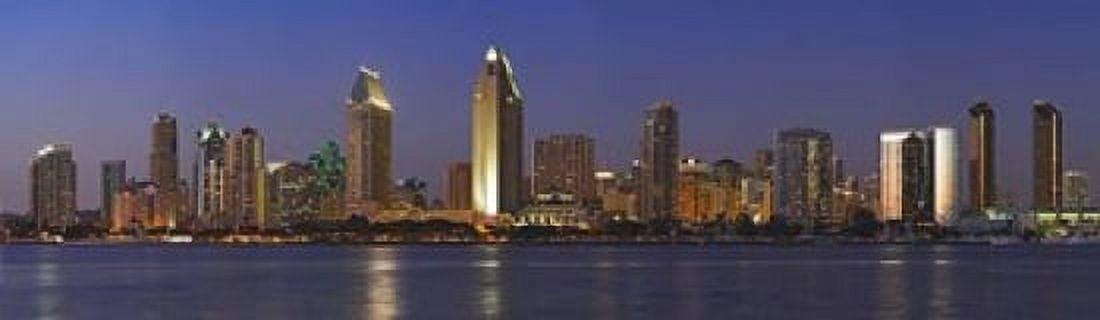 Buildings at the waterfront San Diego California USA 2010 Canvas Art - Panoramic Images (15 x 5)