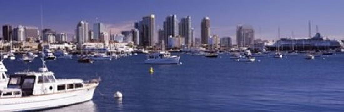 Buildings at the waterfront San Diego California USA 2010 Canvas Art - Panoramic Images (18 x 6)