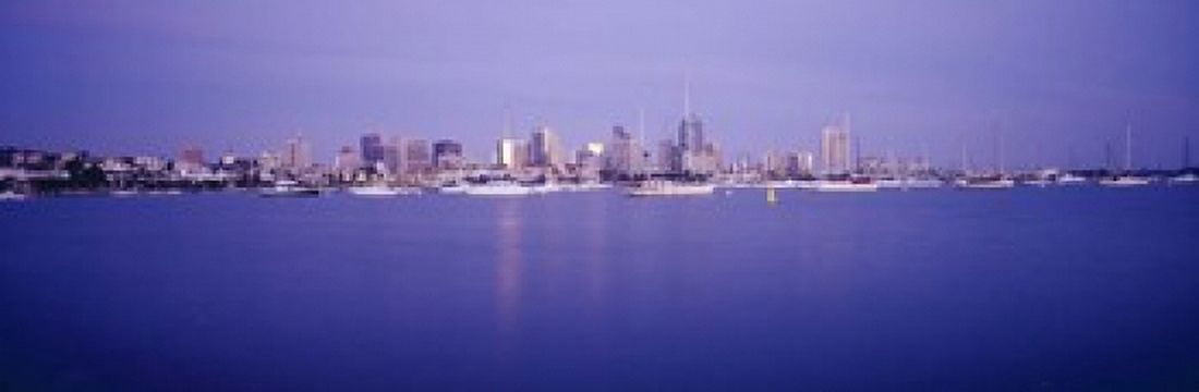 Buildings at the waterfront San Diego California USA Canvas Art - Panoramic Images (18 x 6)