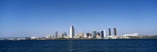 Buildings at the waterfront San Diego California USA Canvas Art - Panoramic Images (36 x 12)