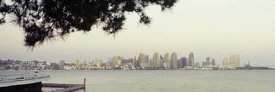 Buildings at the waterfront San Diego California USA Canvas Art - Panoramic Images (36 x 12)