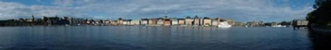 Buildings at the waterfront Skeppsbron Gamla Stan Stockholm Sweden Canvas Art - Panoramic Images (22 x 4)