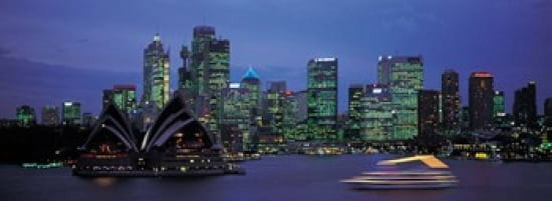 Buildings at the waterfront Sydney Opera House Sydney New South Wales Australia Canvas Art - Panoramic Images (36 x 13)