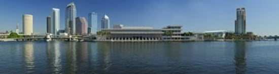 Buildings at the waterfront Tampa Hillsborough County Florida USA Canvas Art - Panoramic Images (42 x 12)