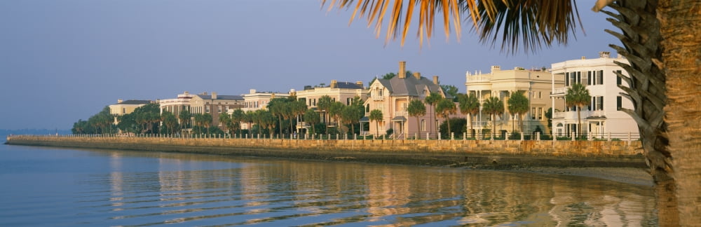 Buildings at the waterfront The Battery Charleston South Carolina USA Canvas Art - Panoramic Images (36 x 12)