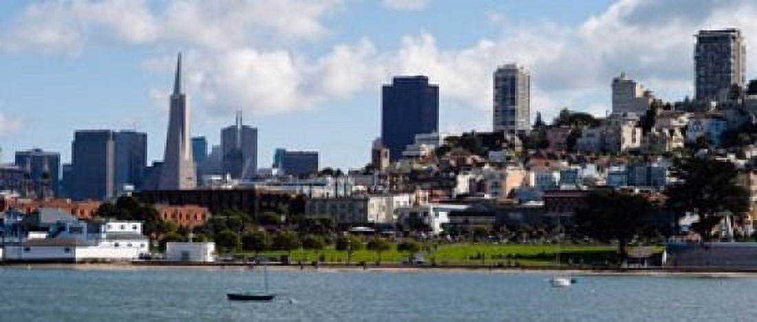 Buildings at the waterfront Transamerica Pyramid Pacific Heights San Francisco California USA 2011 Canvas Art - Panoramic Images (15 x 6)