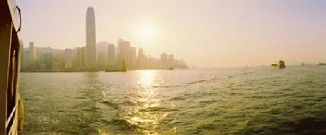 Buildings at the waterfront Victoria Harbour Hong Kong China Canvas Art - Panoramic Images (15 x 6)