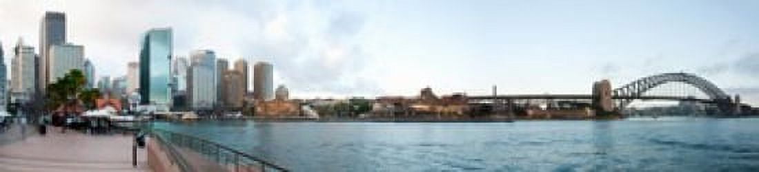 Buildings at waterfront Circular Quay The Rocks Sydney Harbor Bridge Sydney New South Wales Australia 2012 Canvas Art - Panoramic Images (22 x 5)