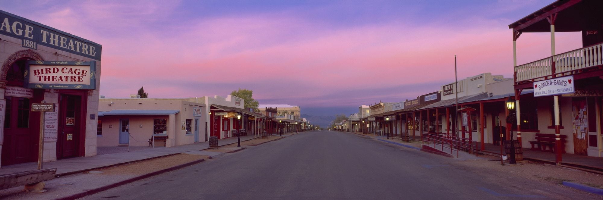 Buildings both side of street Tombstone Cochise County Arizona USA Canvas Art - Panoramic Images (27 x 9)