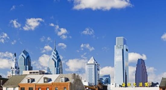 Buildings in a city Chinatown Area Comcast Center Center City Philadelphia Philadelphia County Pennsylvania USA Canvas Art - Panoramic Images (24 x 14)