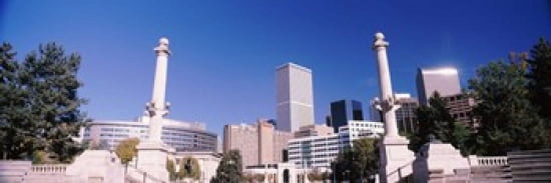 Buildings from Civic Center Park Denver Colorado USA Canvas Art - Panoramic Images (18 x 6)