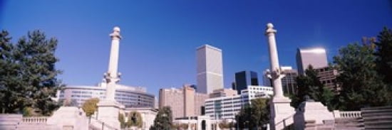 Buildings from Civic Center Park Denver Colorado USA Canvas Art - Panoramic Images (36 x 12)