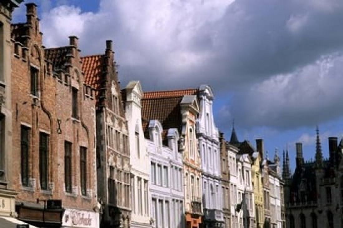 Buildings in Bruges Belgium Canvas Art - Bill Bachmann DanitaDelimont (36 x 24)