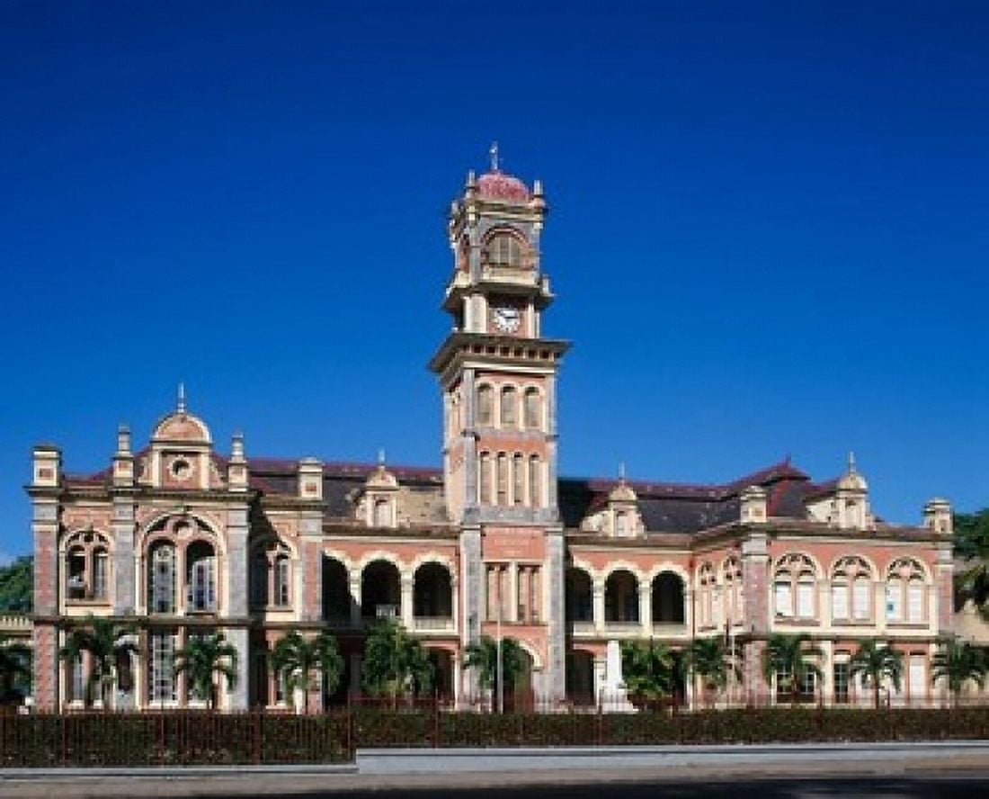 Buildings in St James Port of Spain Trinidad Caribbean Canvas Art - Paul Thompson DanitaDelimont (20 x 16)
