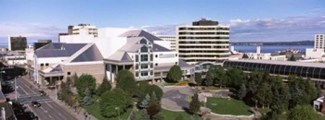 Buildings in a city Alaska Center for the Performing Arts Anchorage Alaska USA Canvas Art - Panoramic Images (15 x 6)