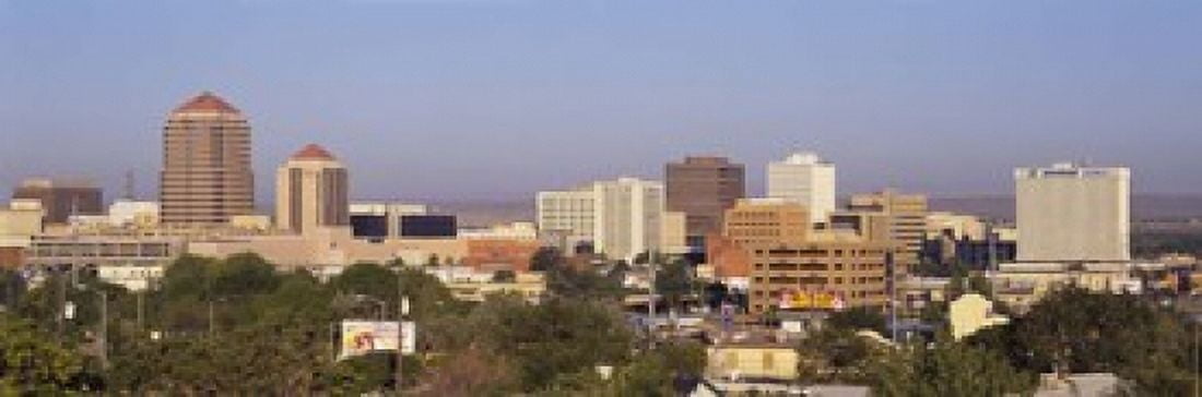 Buildings in a city Albuquerque New Mexico USA Canvas Art - Panoramic Images (18 x 6)