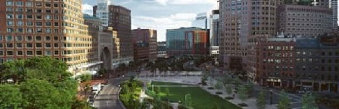 Buildings in a city Atlantic Avenue Wharf District Boston Suffolk County Massachusetts USA Canvas Art - Panoramic Images (18 x 6)