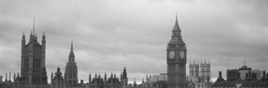 Buildings in a city Big Ben Houses Of Parliament Westminster London England Canvas Art - Panoramic Images (18 x 6)