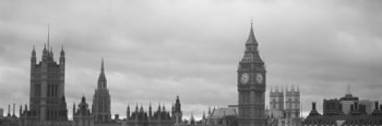 Buildings in a city Big Ben Houses Of Parliament Westminster London England Canvas Art - Panoramic Images (36 x 12)