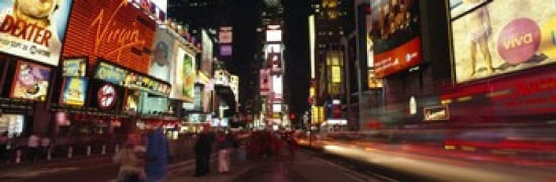 Buildings in a city Broadway Times Square Midtown Manhattan Manhattan New York City New York State USA Canvas Art - Panoramic Images (18 x 6)