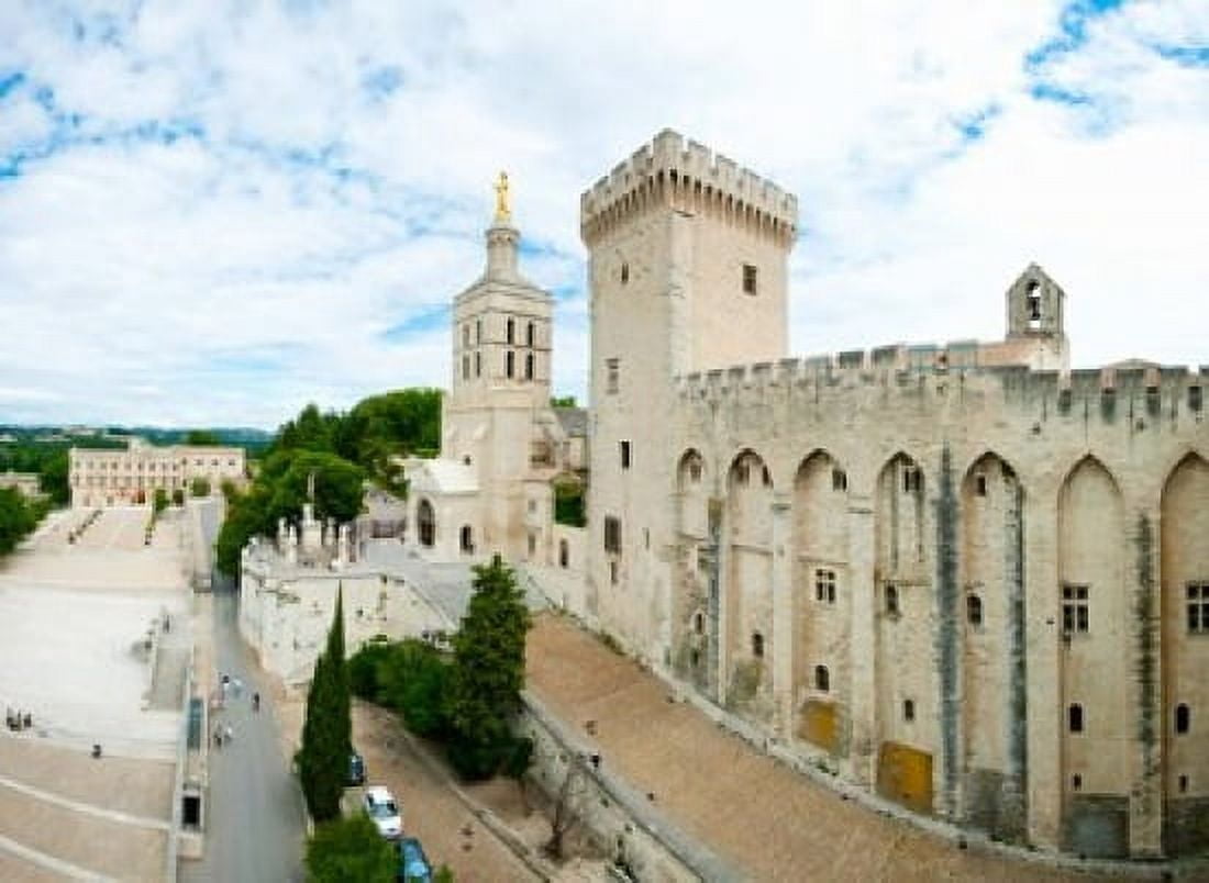 Buildings in a city Cathedrale Notre-Dame des Doms dAvignon Palais des Papes Provence-Alpes-Cote dAzur France Canvas Art - Panoramic Images (36 x 27)