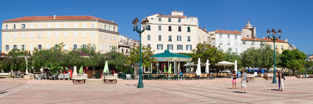 Buildings in a city Charles De Gaulle Ajaccio Corsica France Canvas Art - Panoramic Images (36 x 12)