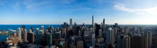 Buildings in a city Chicago Cook County Illinois USA 2010 Canvas Art - Panoramic Images (36 x 12)