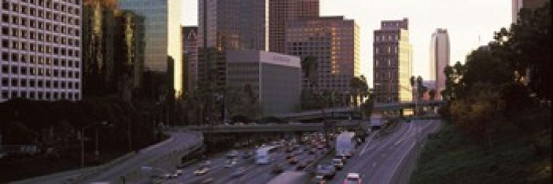 Buildings in a city City of Los Angeles California USA Canvas Art - Panoramic Images (18 x 6)