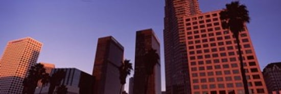 Buildings in a city City of Los Angeles California USA Canvas Art - Panoramic Images (36 x 12)