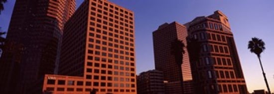 Buildings in a city City of Los Angeles California USA Canvas Art - Panoramic Images (36 x 13)