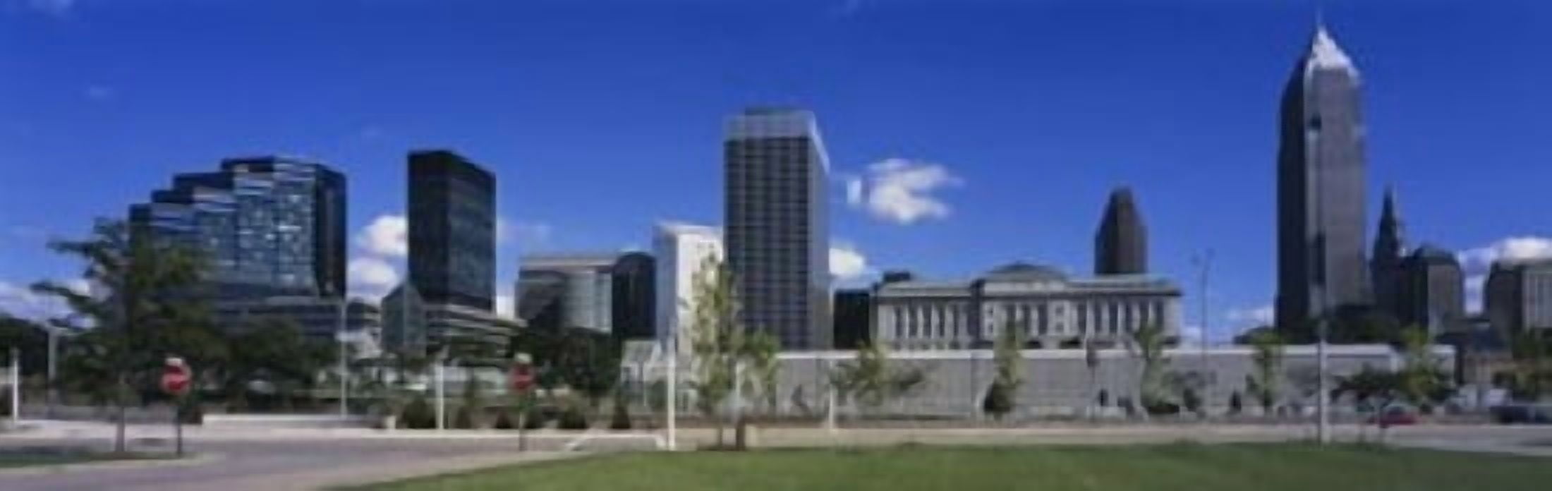 Buildings in a city Cleveland Ohio USA Canvas Art - Panoramic Images (36 x 12)