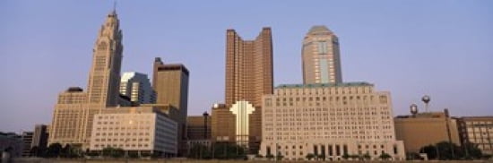 Buildings in a city Columbus Franklin County Ohio USA Canvas Art - Panoramic Images (36 x 12)
