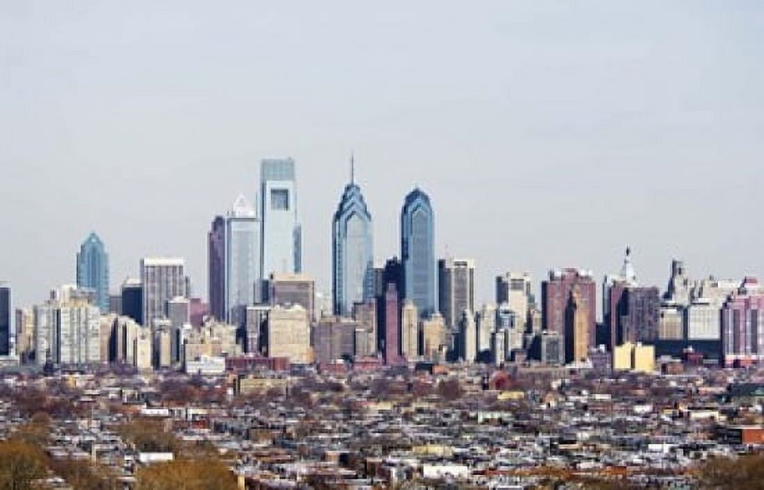 Buildings in a city Comcast Center Center City Philadelphia Philadelphia County Pennsylvania USA Canvas Art - Panoramic Images (24 x 16)