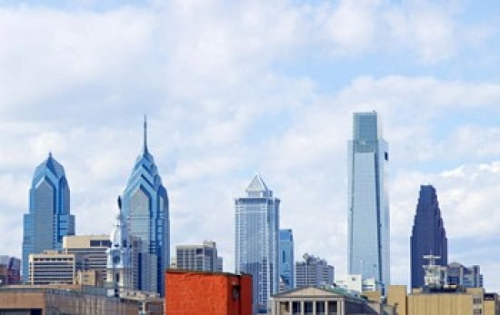 Buildings in a city Comcast Center Center City Philadelphia Philadelphia County Pennsylvania USA Canvas Art - Panoramic Images (38 x 24)