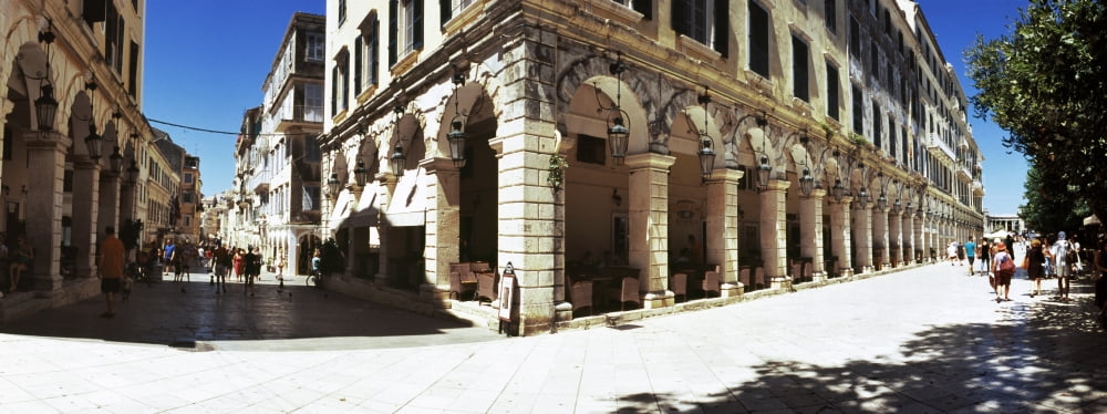 Buildings in a city Corfu Ionian Islands Greece Canvas Art - Panoramic Images (36 x 12)