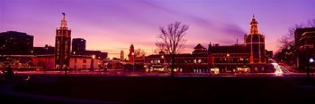 Buildings in a city Country Club Plaza Kansas City Jackson County Missouri USA Canvas Art - Panoramic Images (18 x 6)