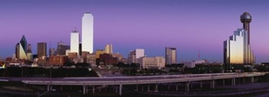 Buildings in a city Dallas Texas USA Canvas Art - Panoramic Images (36 x 13)