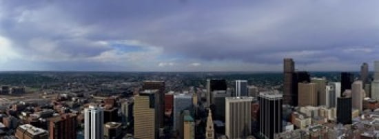 Buildings in a city Denver Denver county Colorado USA Canvas Art - Panoramic Images (36 x 13)
