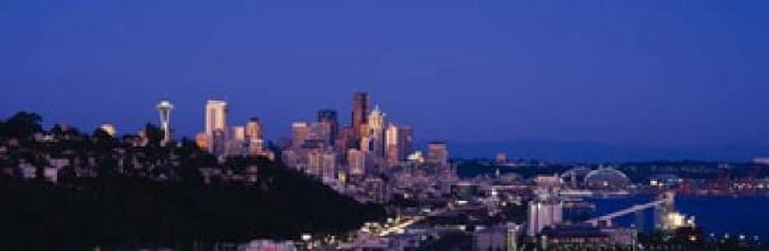 Buildings in a city Elliott Bay Seattle Washington State USA 2010 Canvas Art - Panoramic Images (18 x 6)