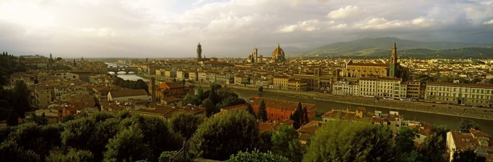 Buildings in a city Florence Tuscany Italy Canvas Art - Panoramic Images (36 x 12)